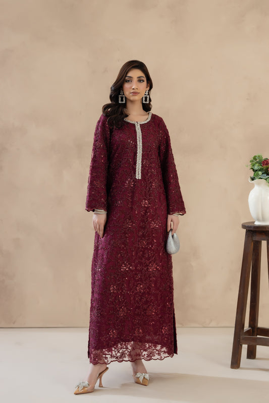 Mira-1PC Stitched Kaftaan Pret