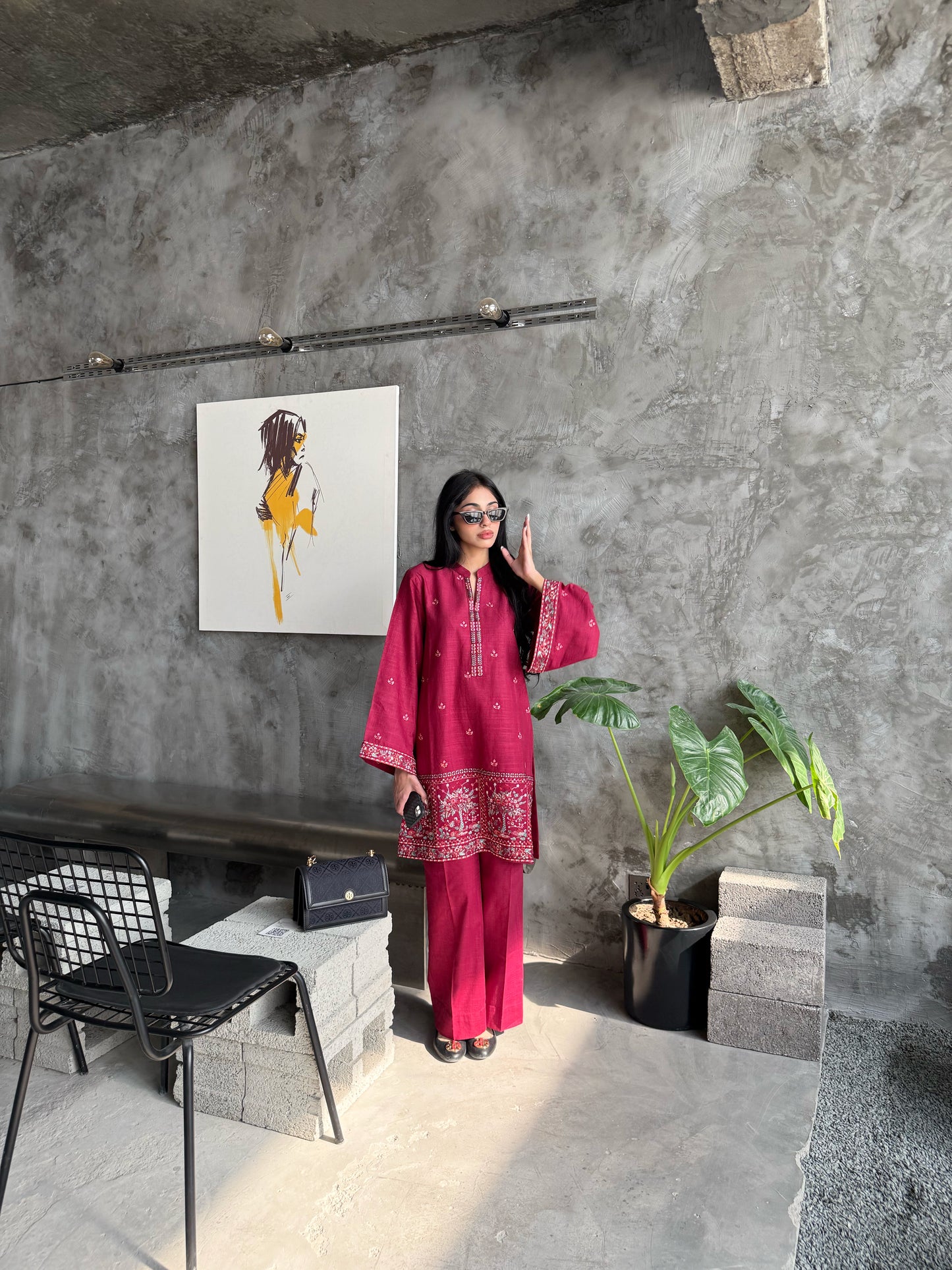 Berry Aura - 2 pc Stitched