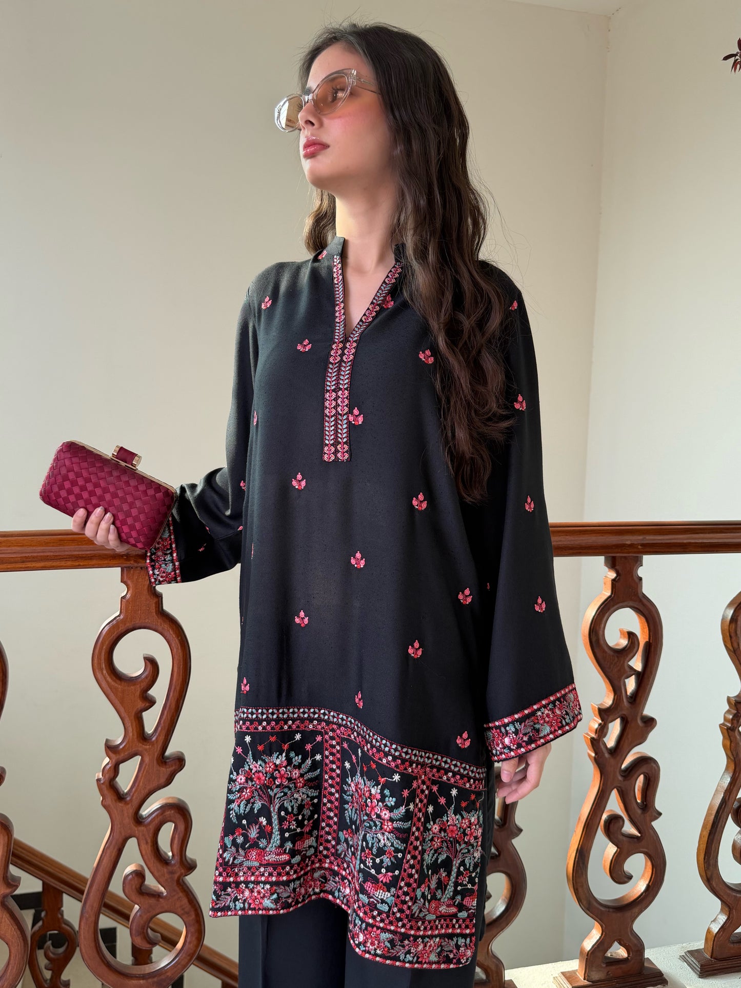 Midnight Bloom- 2 pc Stitched