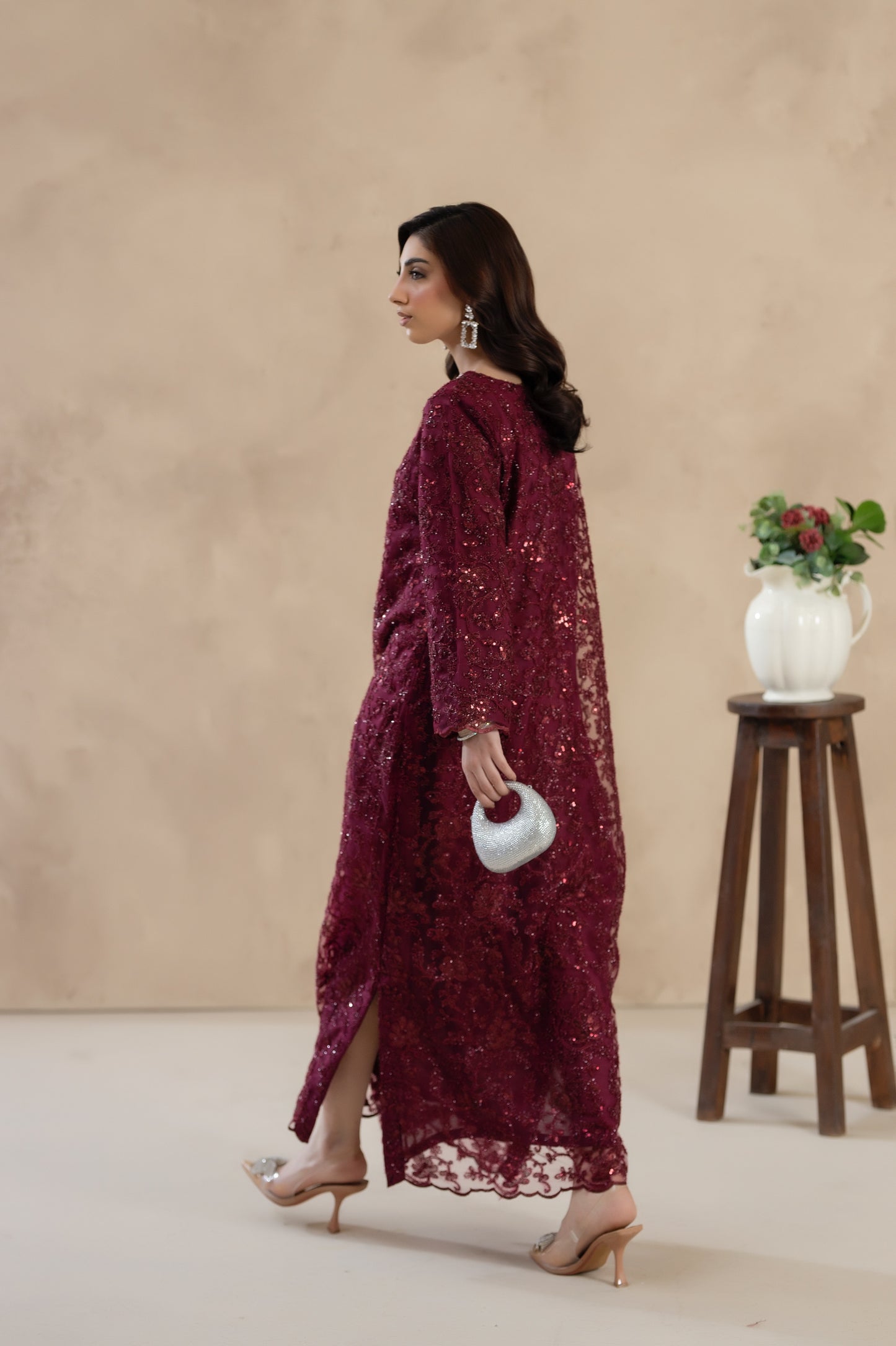 Mira-1PC Stitched Kaftaan Pret