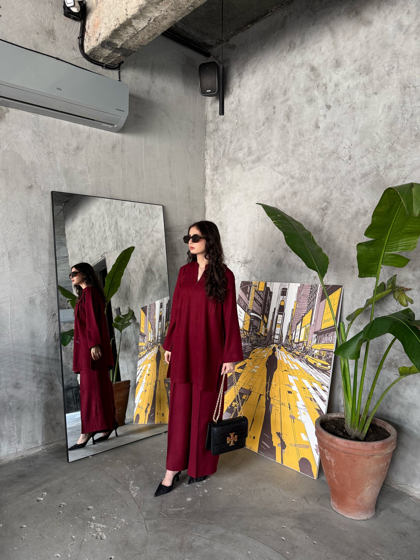 Maroon Muse - 2 pc Stitched