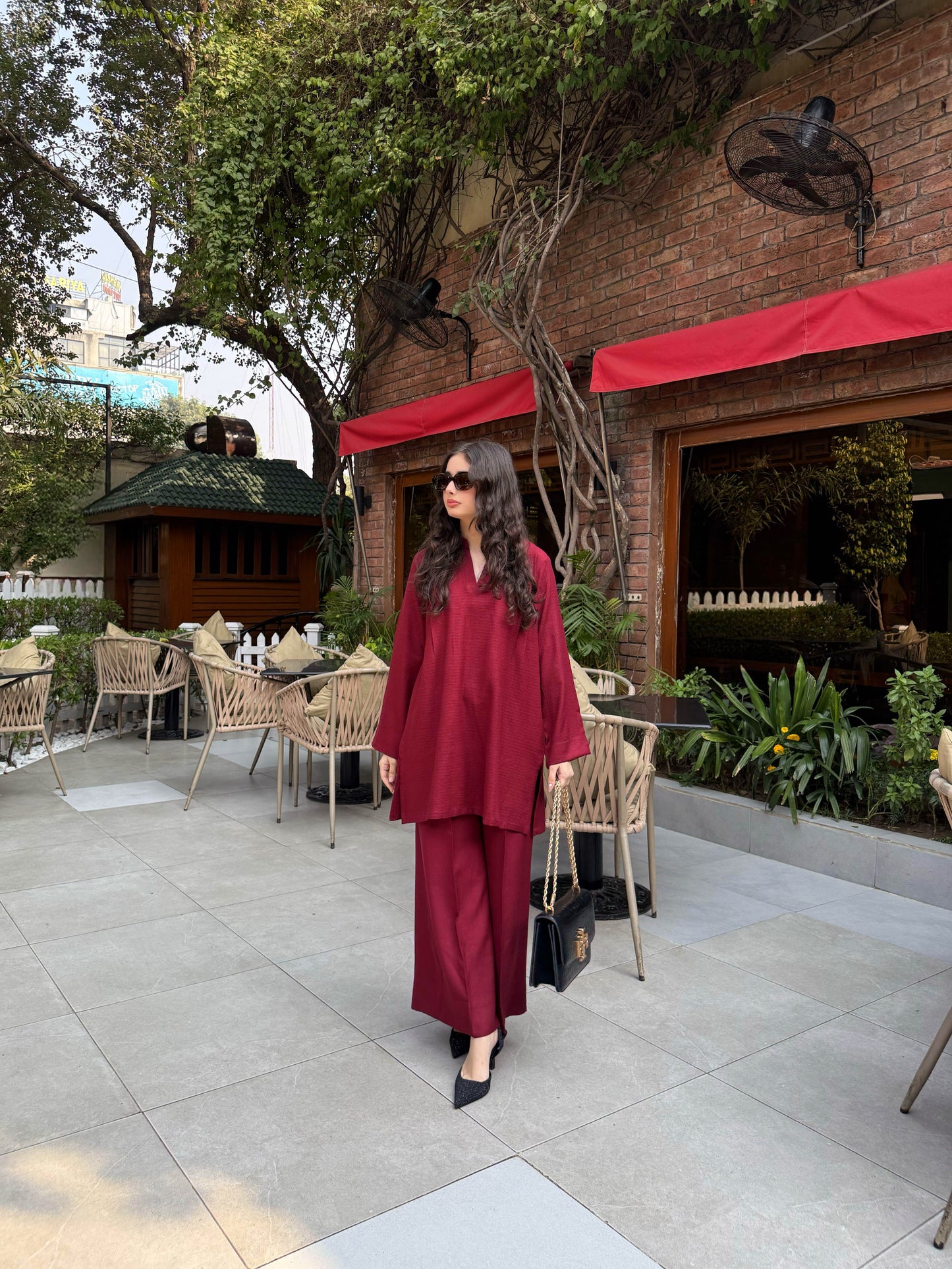 Maroon Muse - 2 pc Stitched