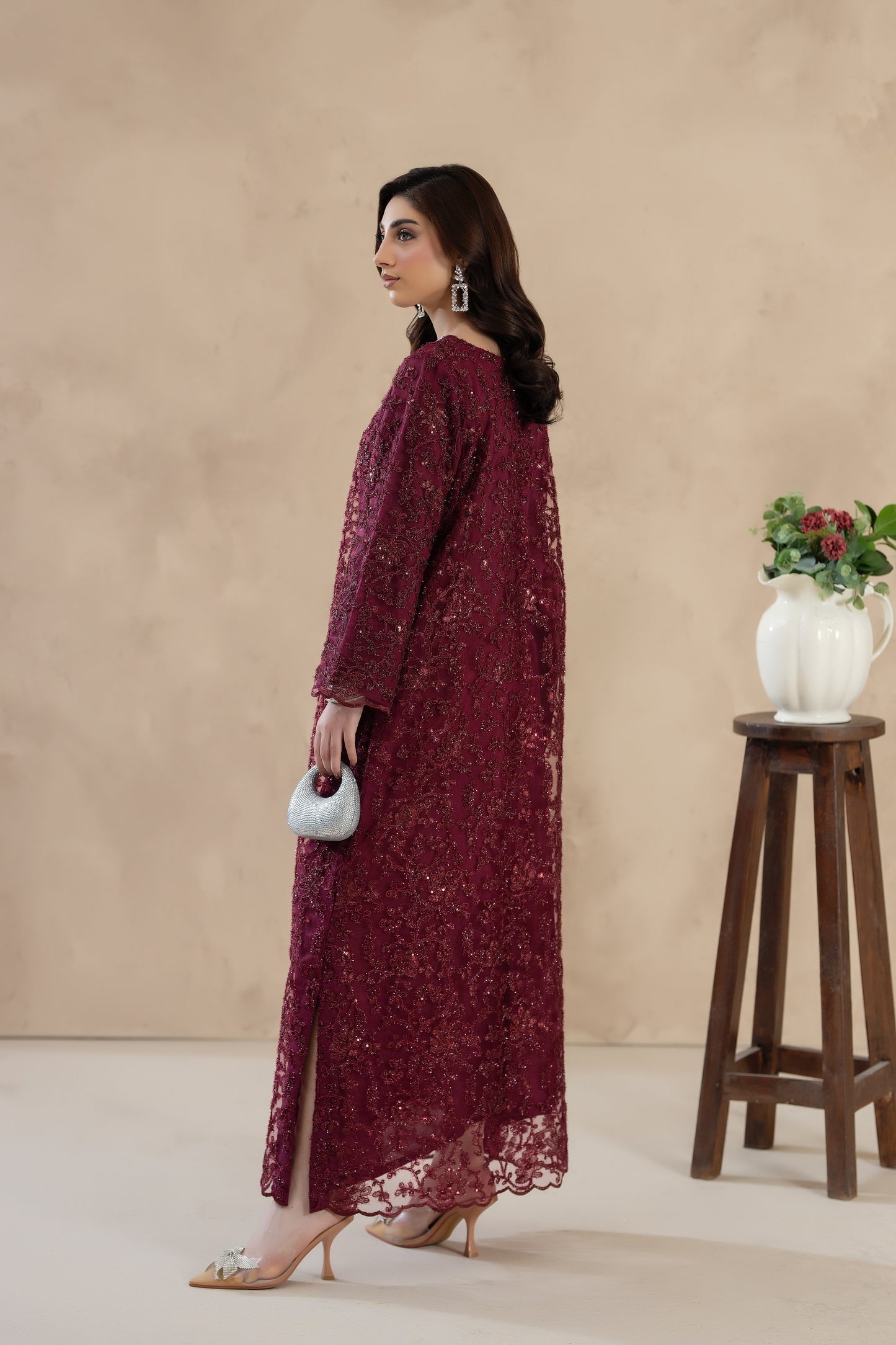Mira-1PC Stitched Kaftaan Pret