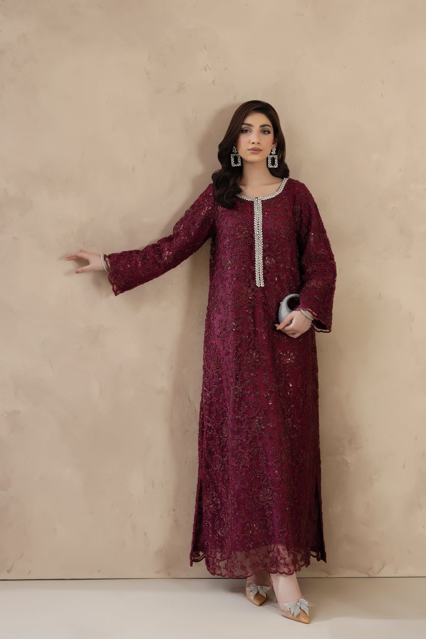 Mira-1PC Stitched Kaftaan Pret