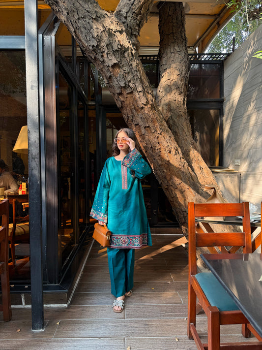 Winter Jade - 2 pc Stitched