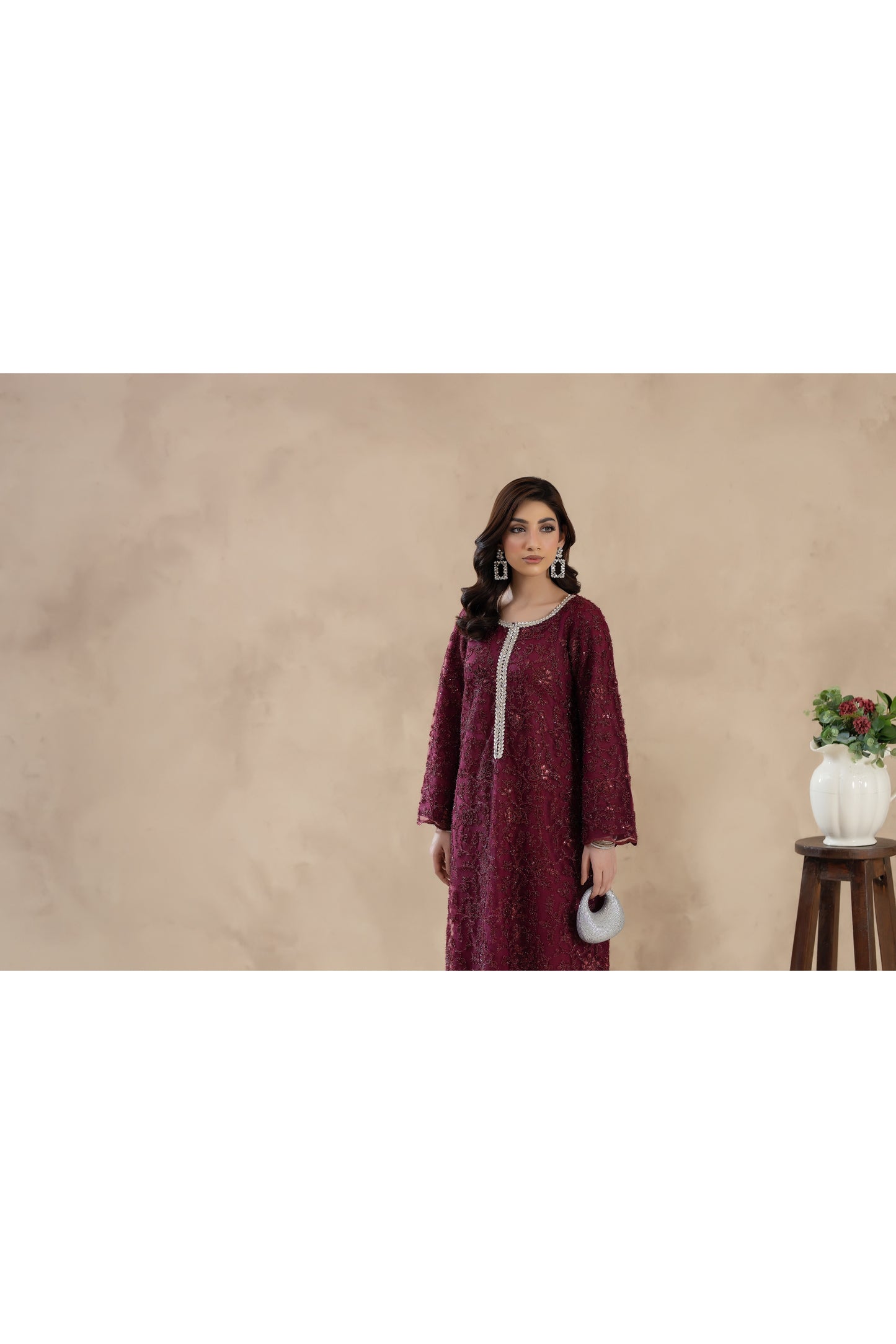 Mira-1PC Stitched Kaftaan Pret