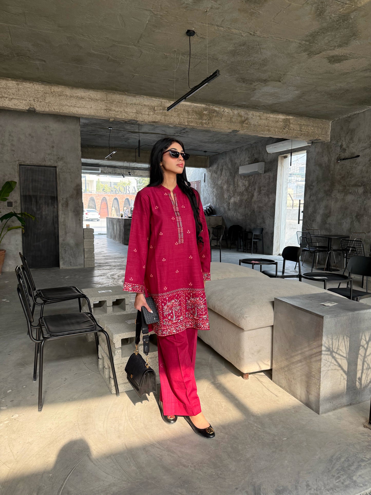 Berry Aura - 2 pc Stitched