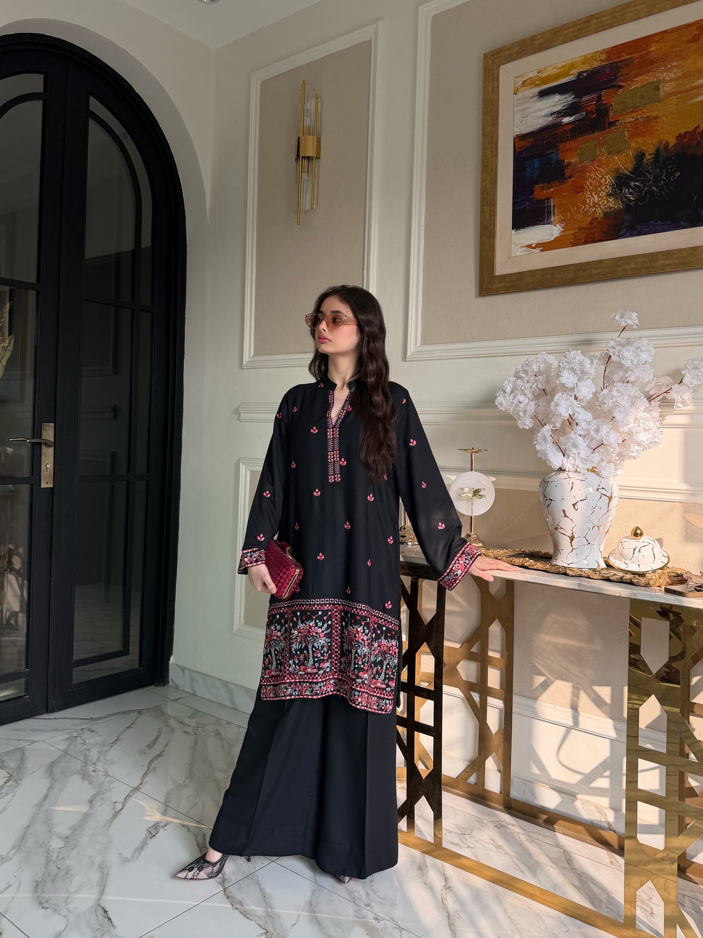 Midnight Bloom- 2 pc Stitched