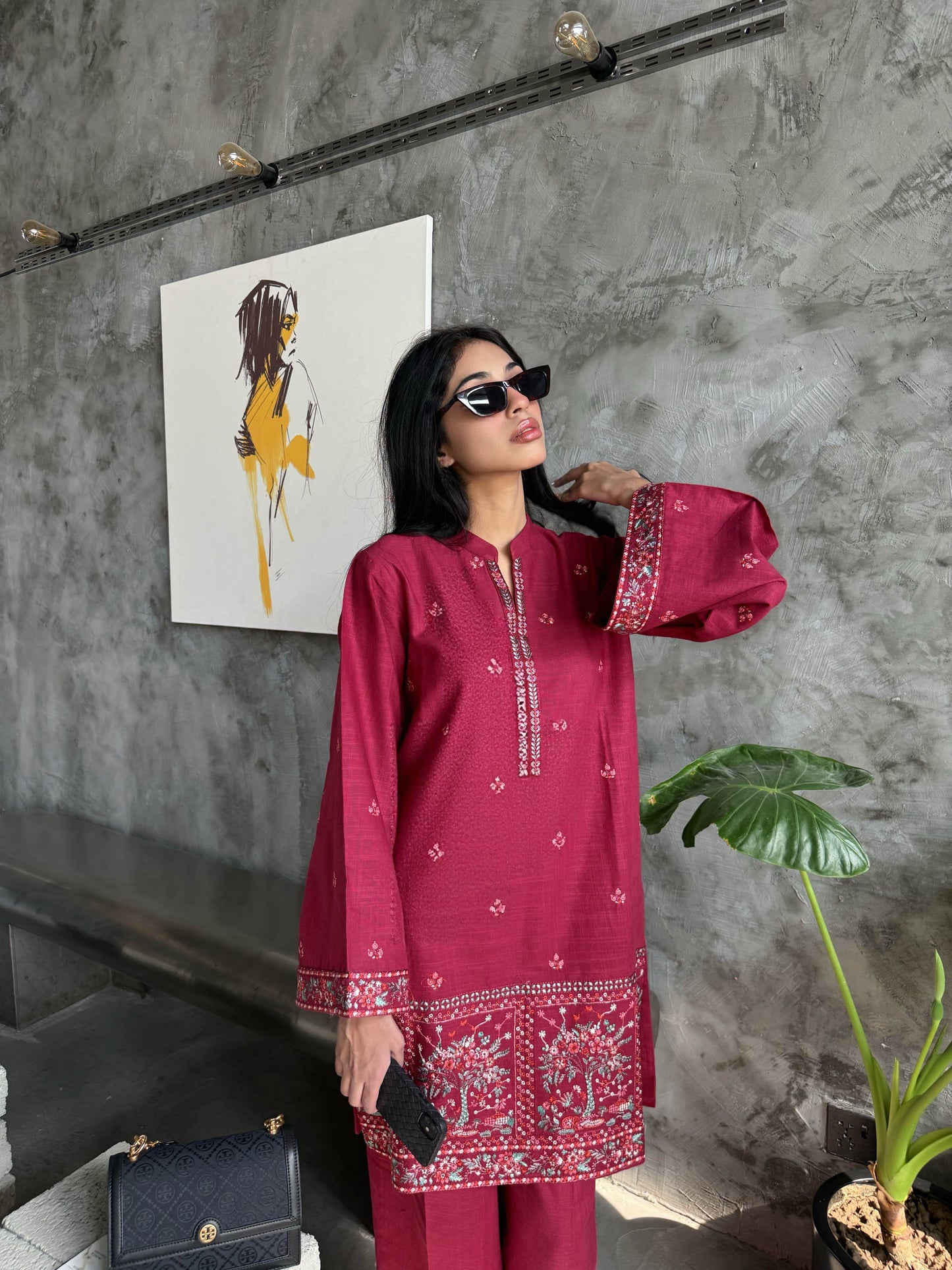 Berry Aura - 2 pc Stitched