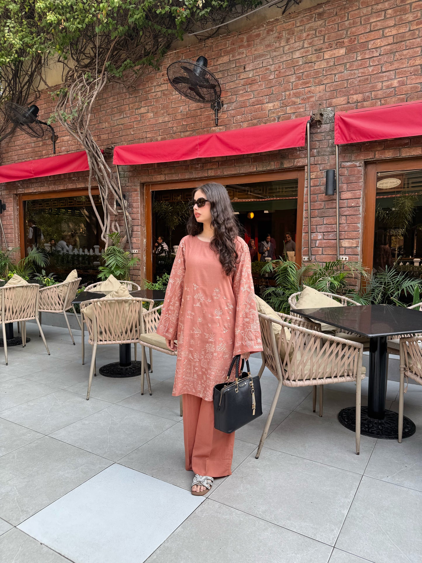 Peach Cloud - 2 pc Stitched