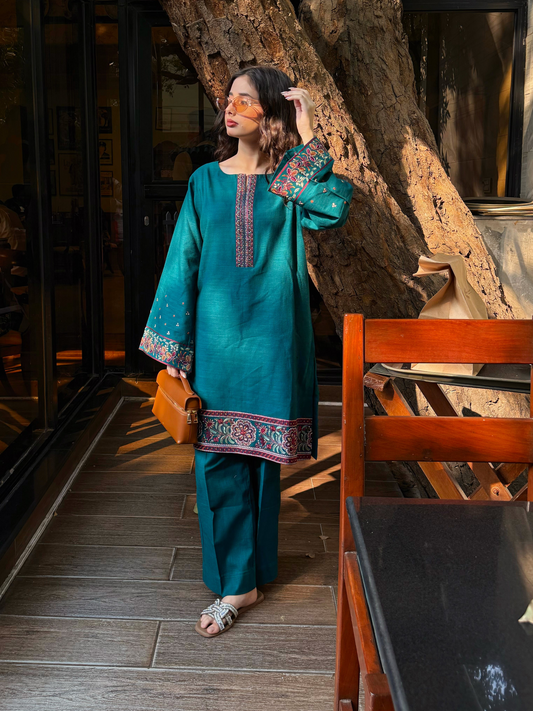 Winter Jade - 2 pc Stitched