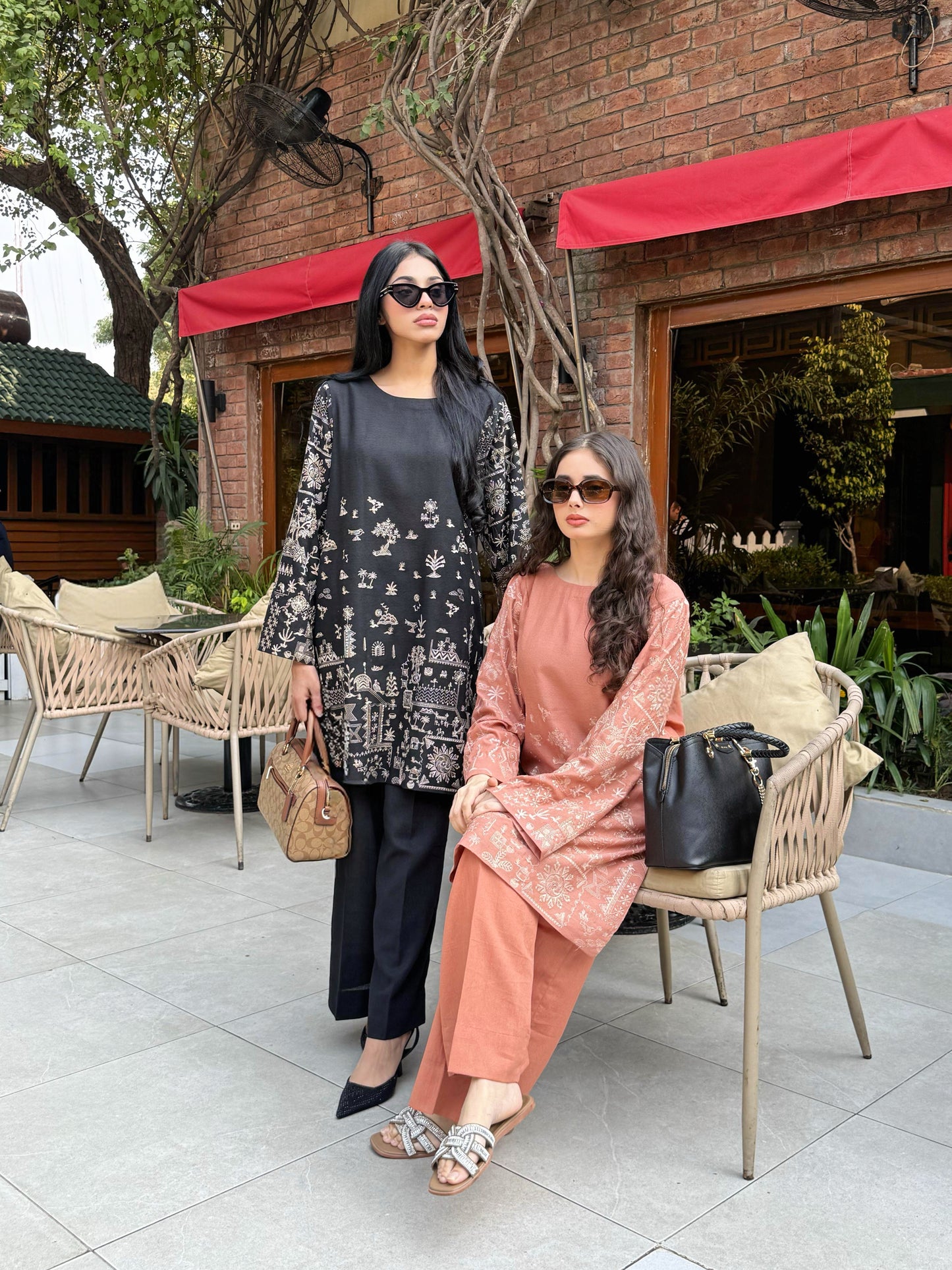 Monochrome - 2 pc Stitched